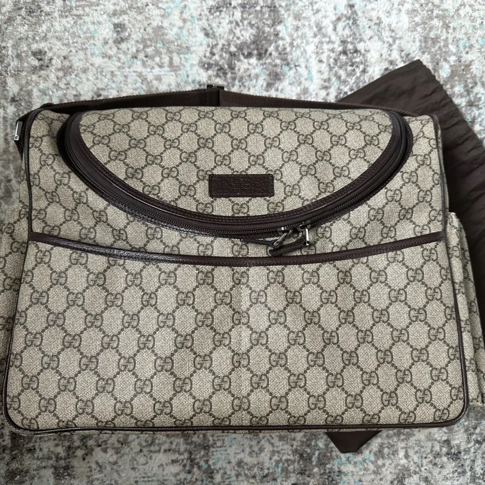 Gucci Brown GG Supreme Coated Canvas Diaper Bag (2019)